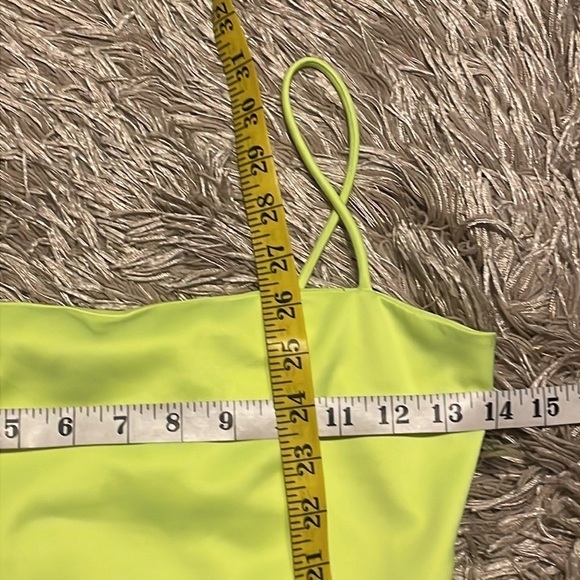 WINDSOR Yellow Spaghetti Strap‎ Lined Bodycon Mini Dress Size Small - Picture 4 of 9